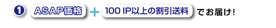 ASAP価格+100IP以上の割引送料でお届け！